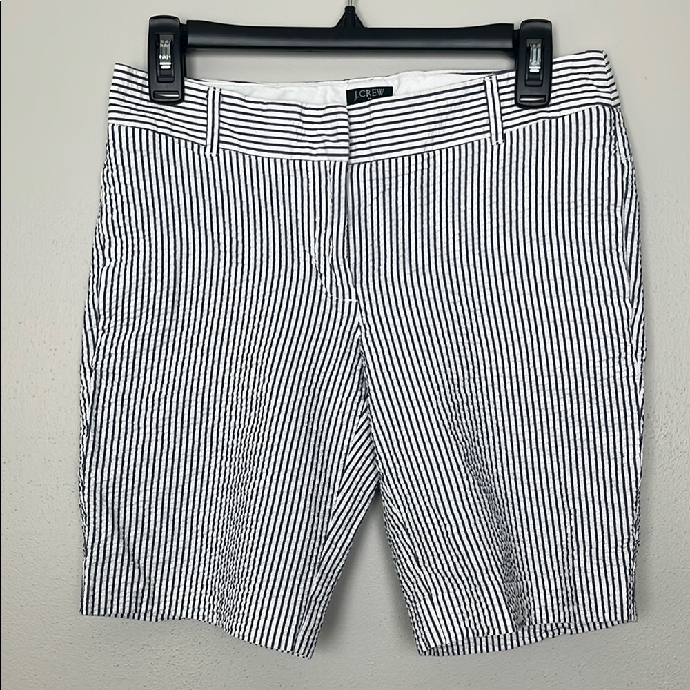 J. Crew Black and White Striped Shorts